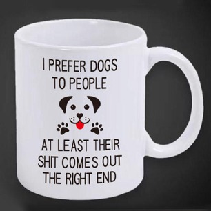 "I Prefer Dogs to People." Mug